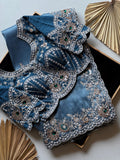 Ravisha - Designer Tissue Handwork Saree