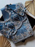 Ravisha - Designer Tissue Handwork Saree