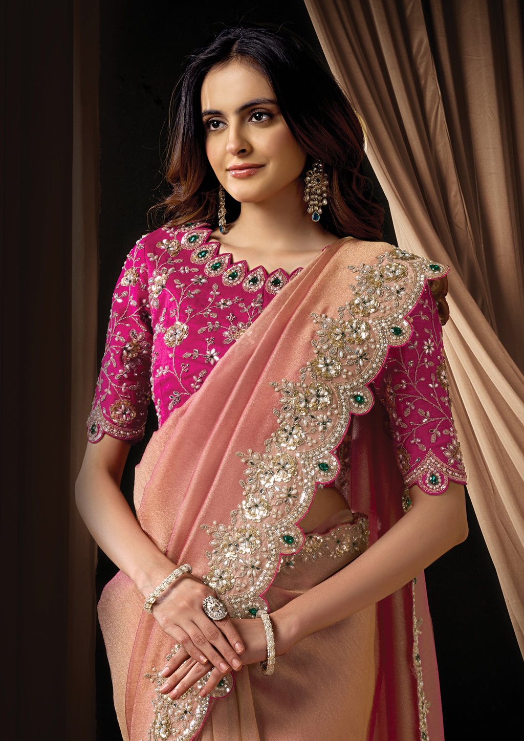 Anoushka - Designer Tissue Saree