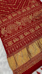 Kunti - Premium Gajji Silk Saree with full Handwork