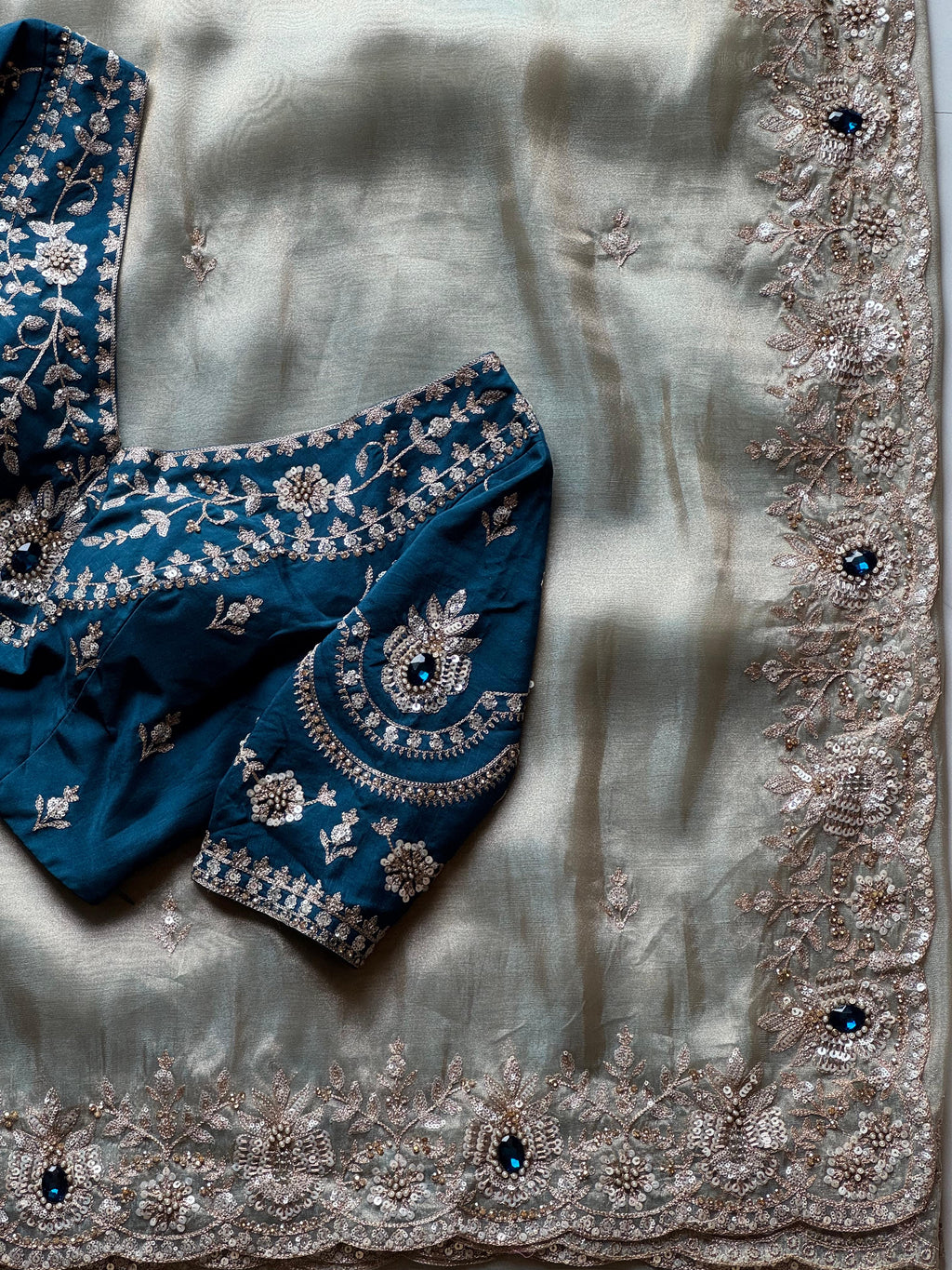 Madona - Designer Tissue Handwork Saree