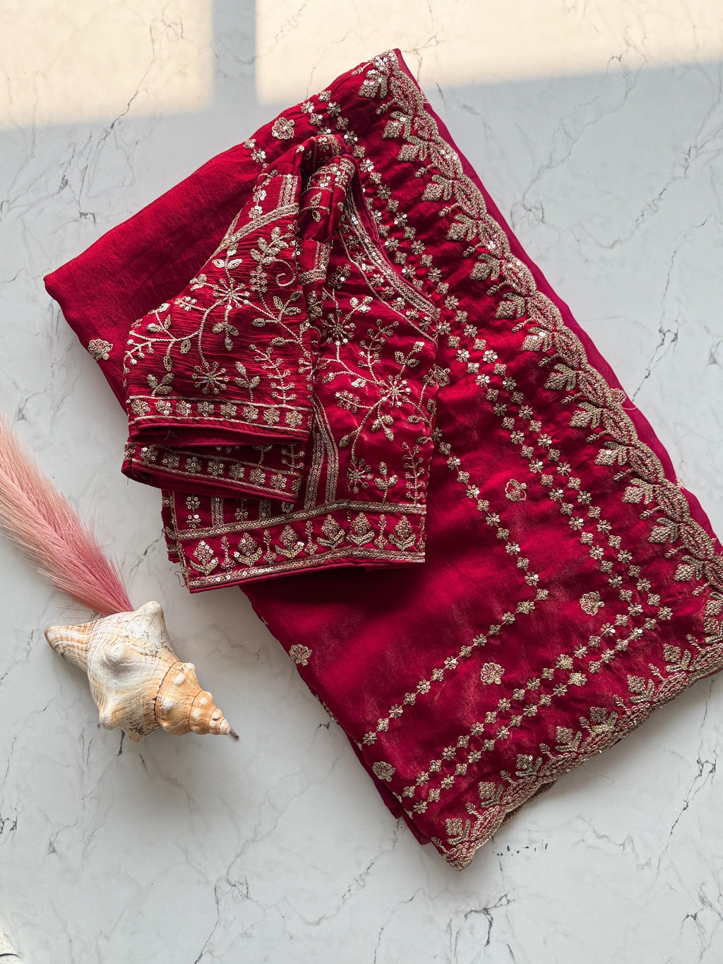 Jinal - Designer Crepe Silk Saree