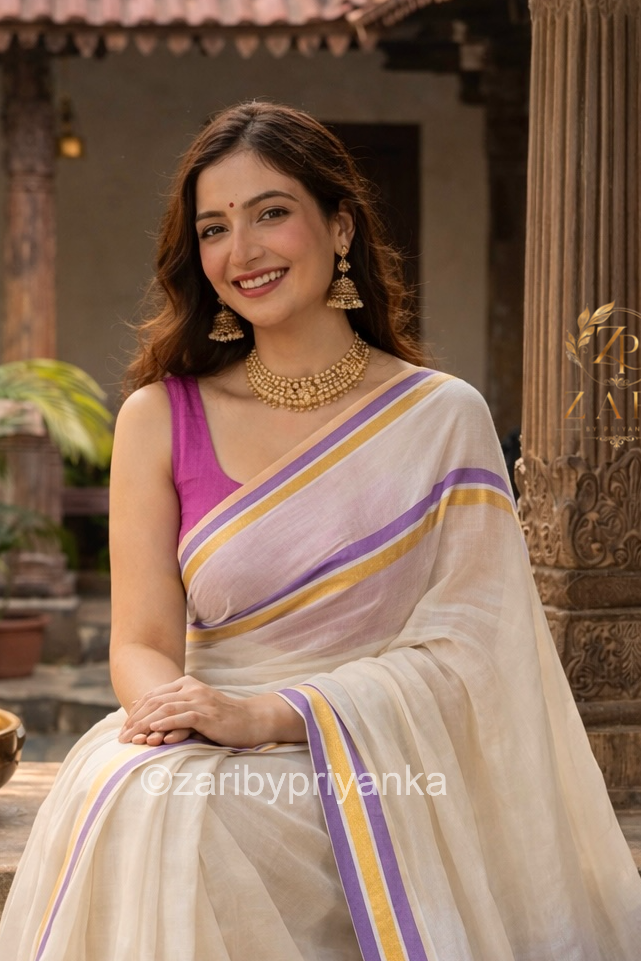 Arathi - Mul Mul Cotton Saree