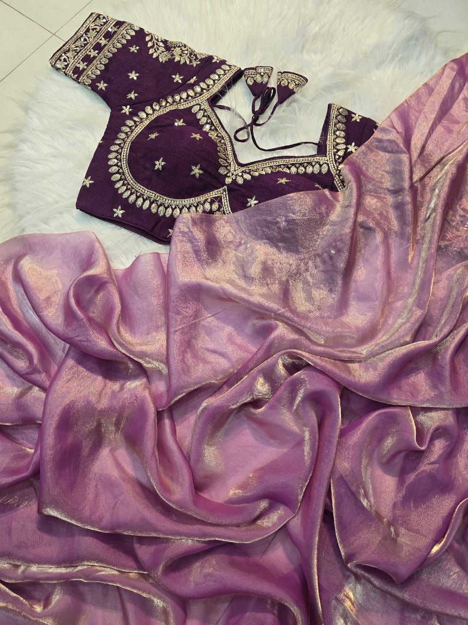 Sona - Crepe Tissue Saree