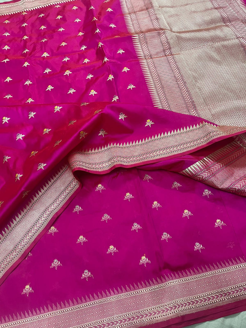 Ikatara - Banarasi Pure Katan Silk Meenakari Saree