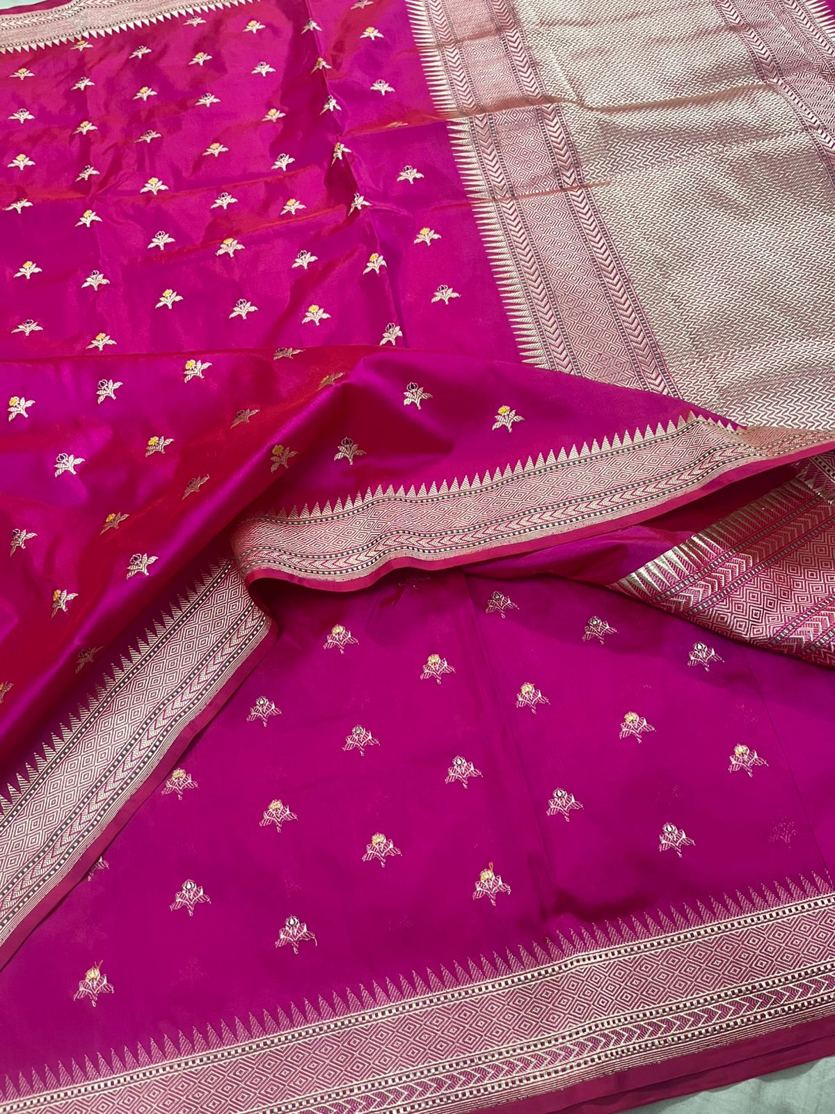 Ikatara - Banarasi Pure Katan Silk Meenakari Saree