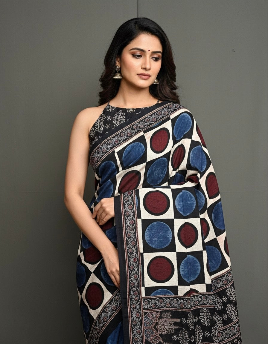 Raksha - Pure Modal Ajrakh Saree