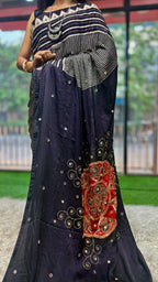Jaanvi - Pure Modal Handwork Designer Saree
