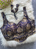 Dilbur - Banarasi silk Padded Corset Blouse