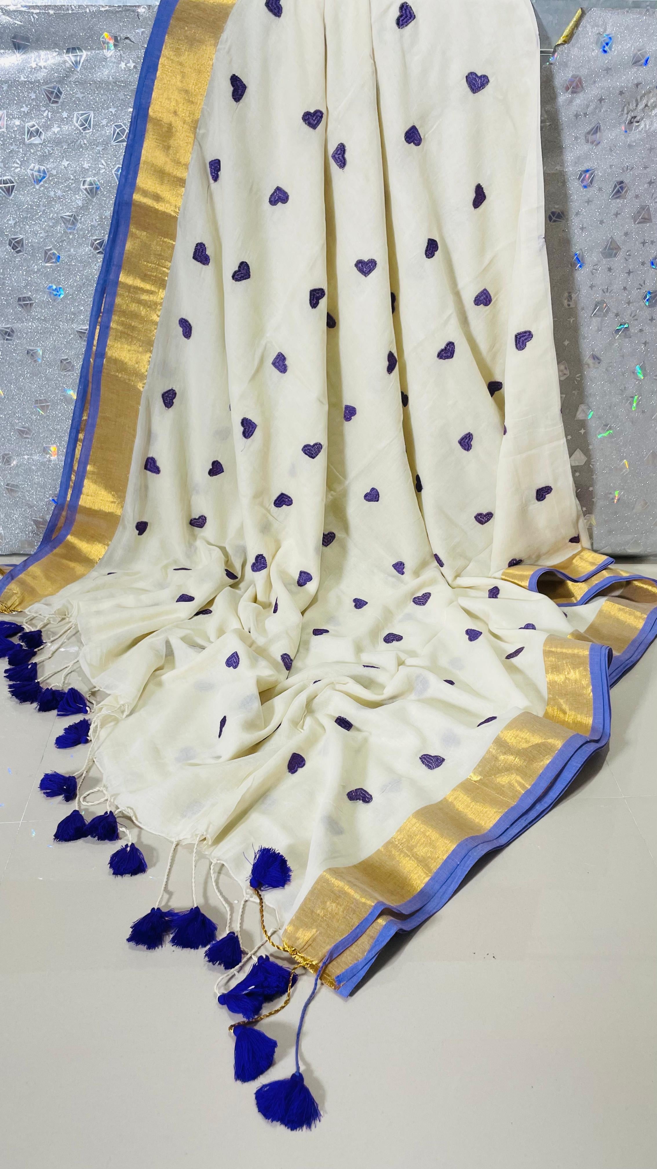Saranya - 120 Mul Mul Handloom Cotton Saree