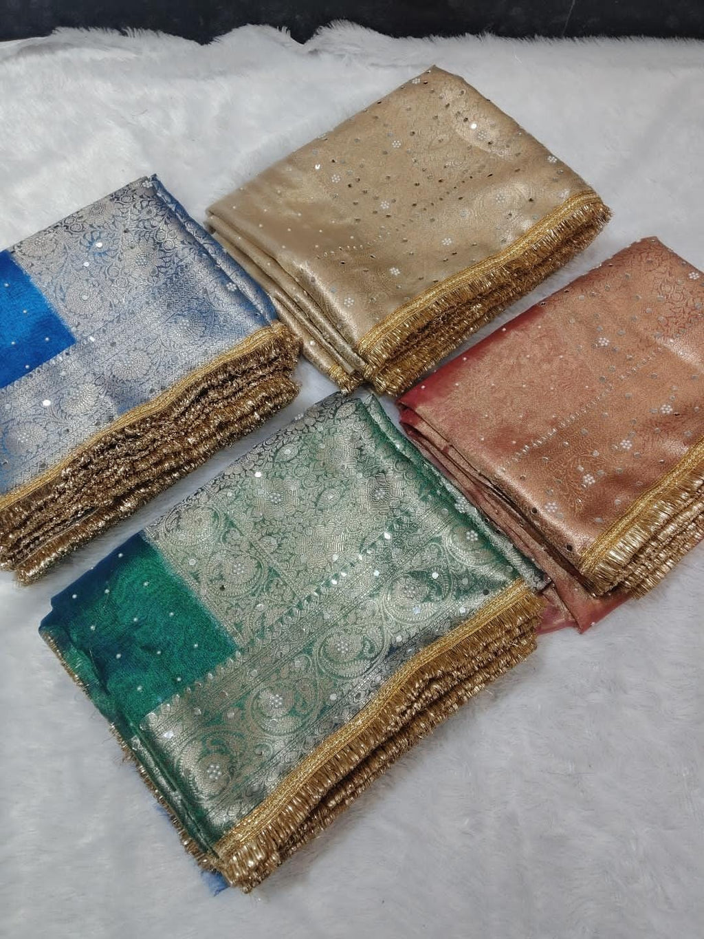 Mumtaz - Glass Tissue Silk Saree with Handwork
