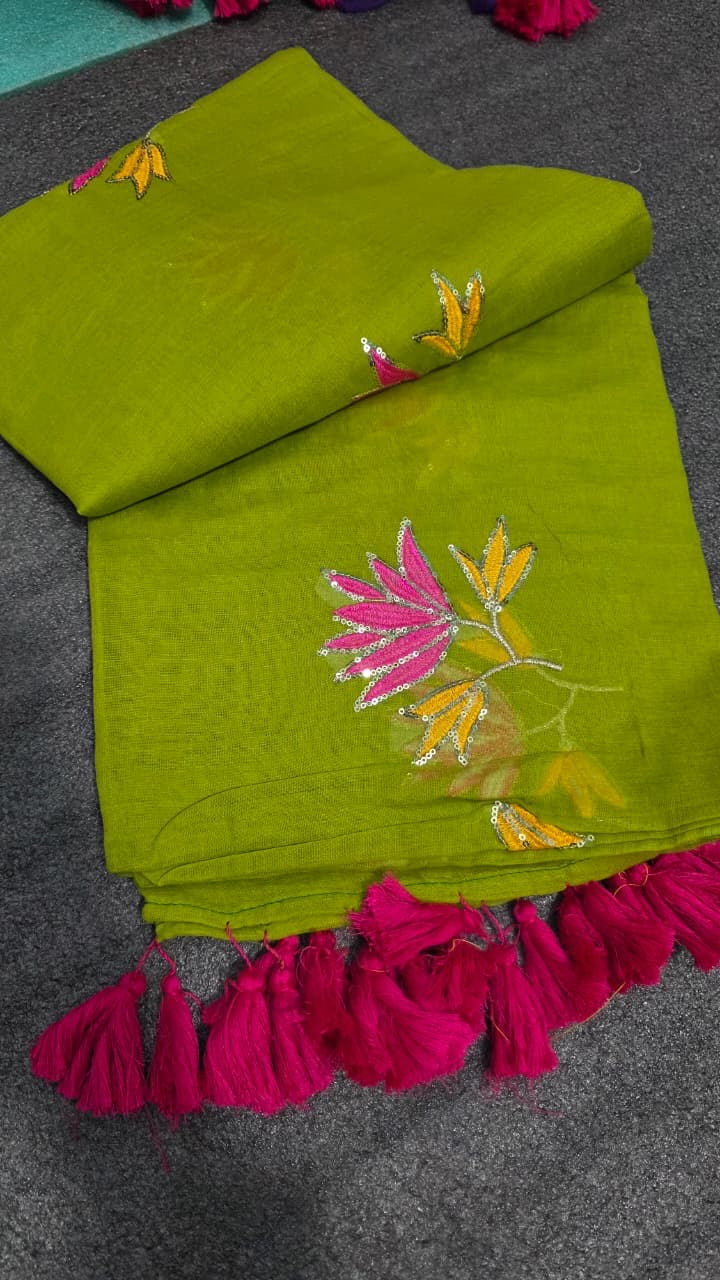 Nidha - Mul Mul Cotton Saree