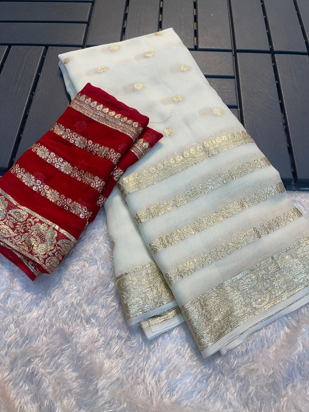 Ardra - Premium Viscose Georgette Banarasi Saree