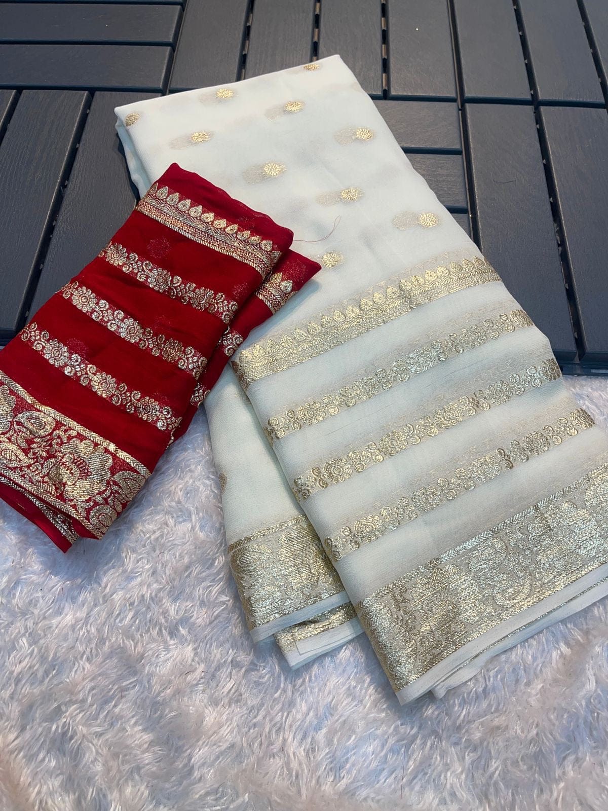 Ardra - Premium Viscose Georgette Banarasi Saree