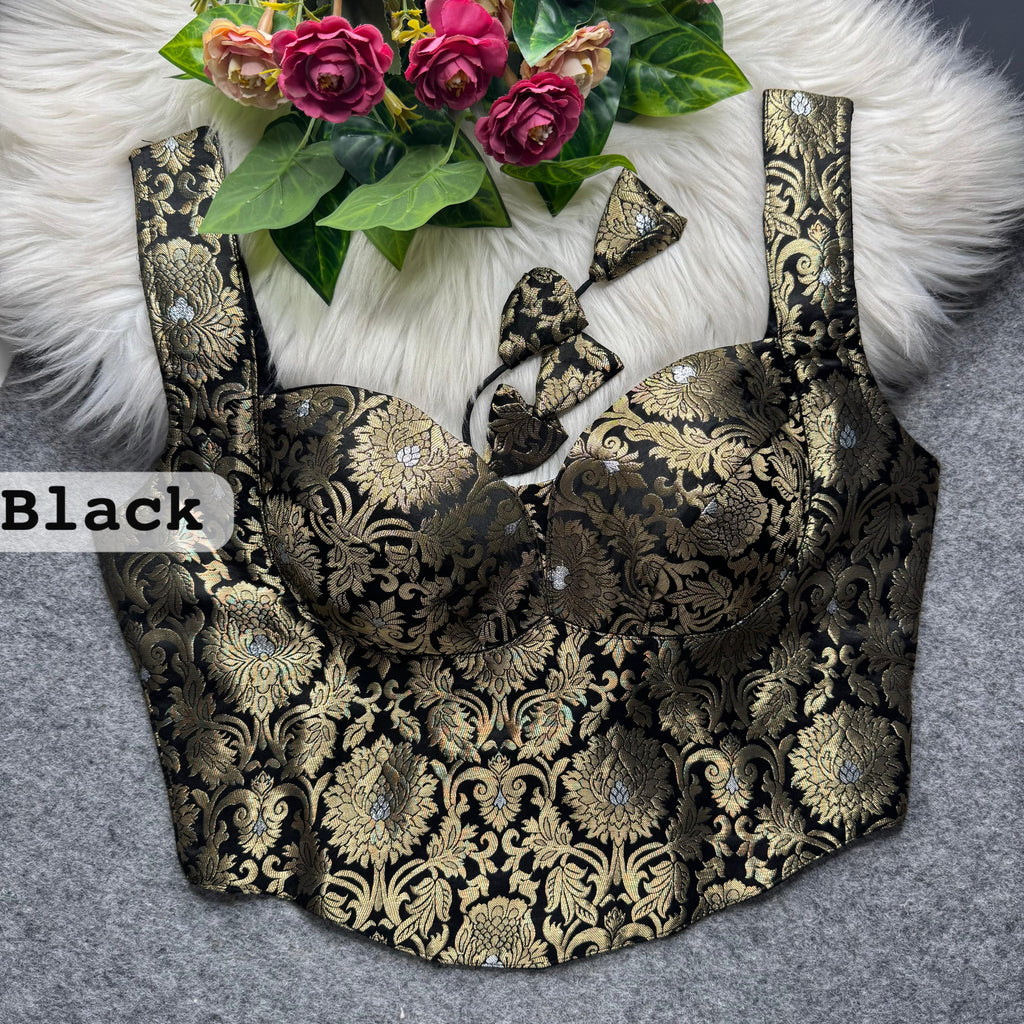 Mona - Banarasi silk Padded Blouse