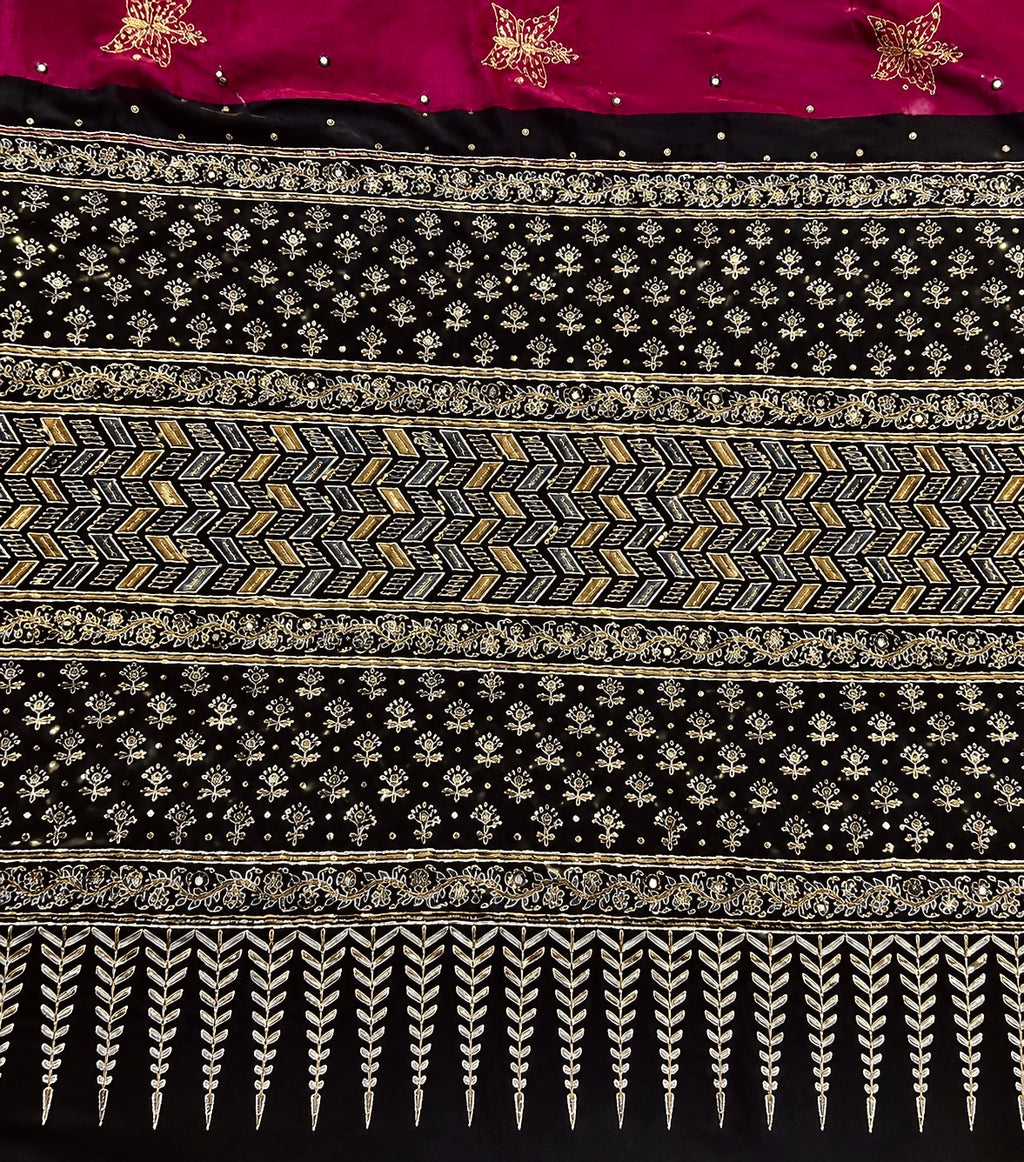 Asmita - Designer Ajrakh Handworked Saree