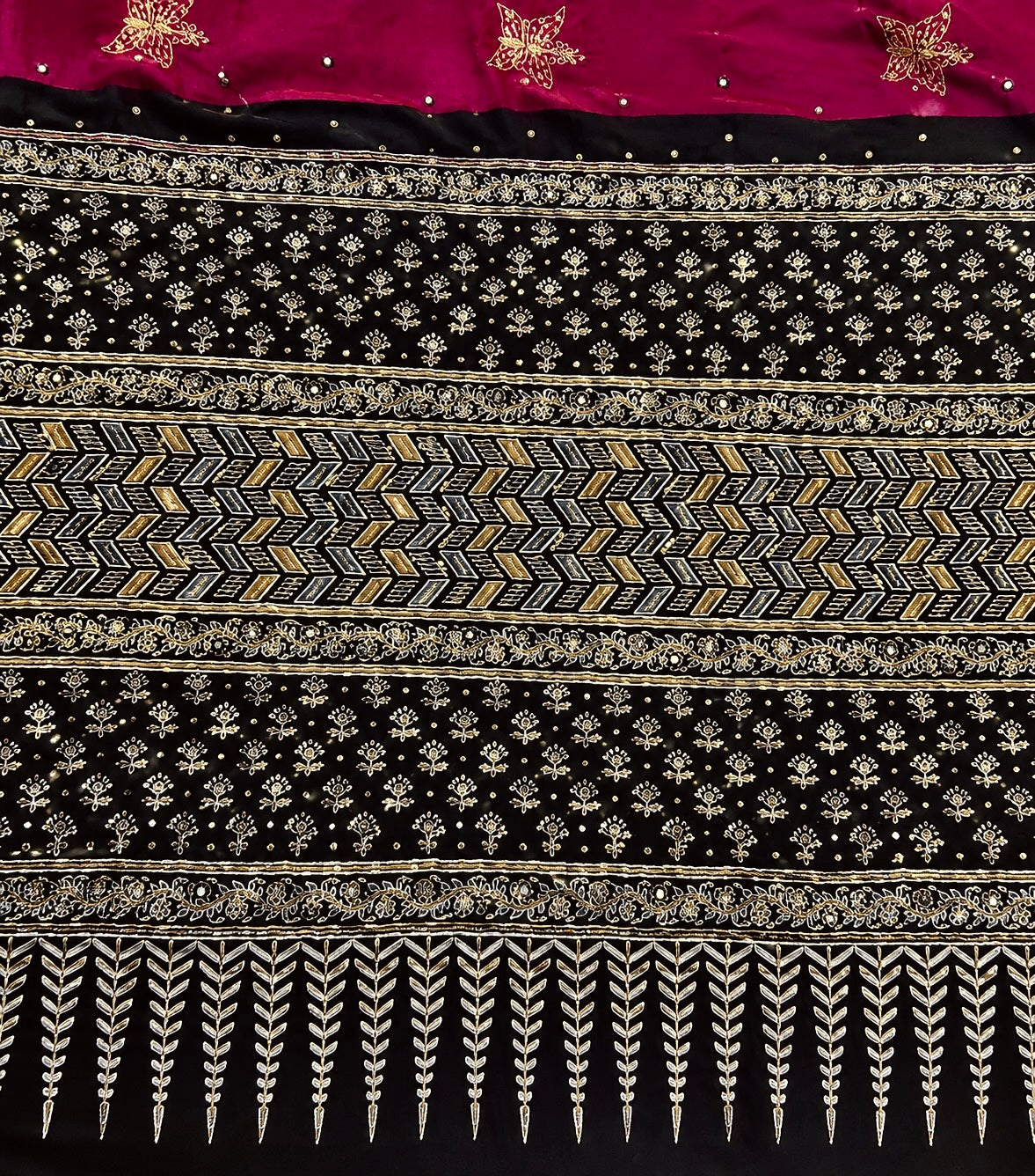 Asmita - Designer Ajrakh Handworked Saree