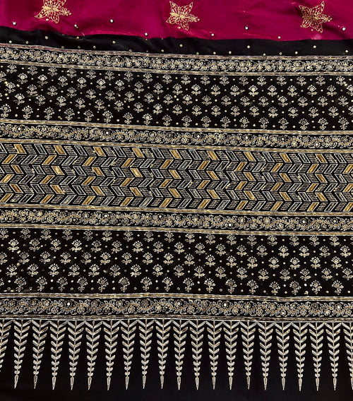 Asmita - Designer Ajrakh Handworked Saree
