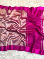 Gulabi - Glass Tissue Silk Saree