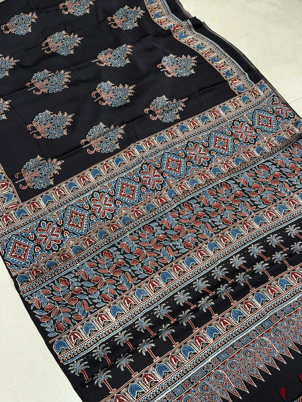 Mahin - Pure Modal Ajrakh saree