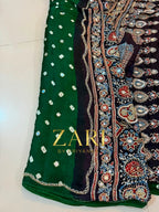 Sima | Handcrafted Ajrakh Bandhej Couture Saree [Dispatch from September 15th]