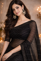 Sidhi - Designer Georgette Saree with Mirror work