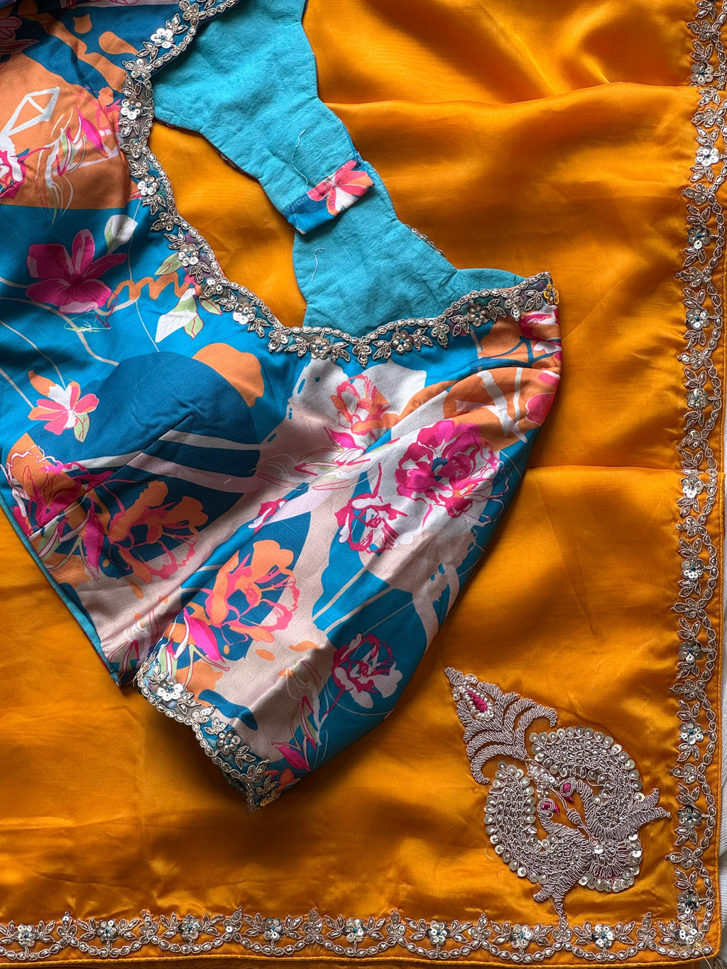 Teju - Designer Tabby Silk Saree