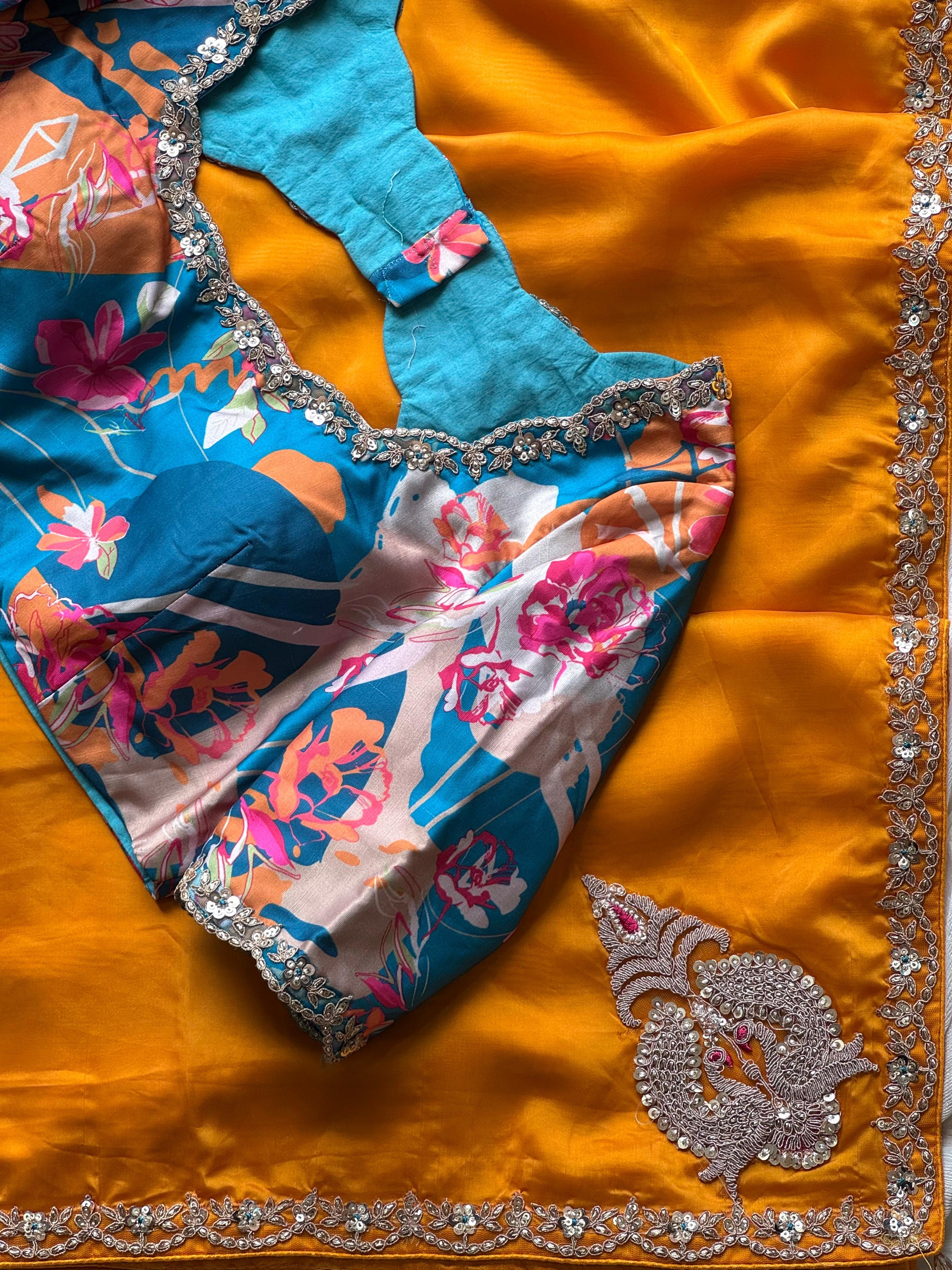 Teju - Designer Tabby Silk Saree