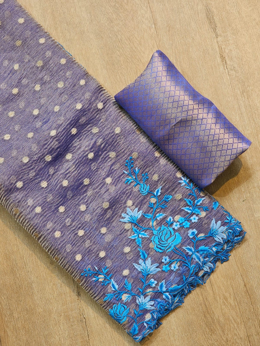 Kumudi - Pure Banarasi Crush Tissue Silk Saree