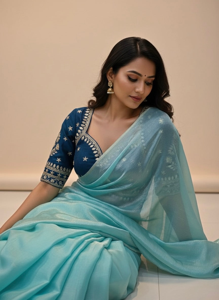 Sona - Crepe Tissue Saree
