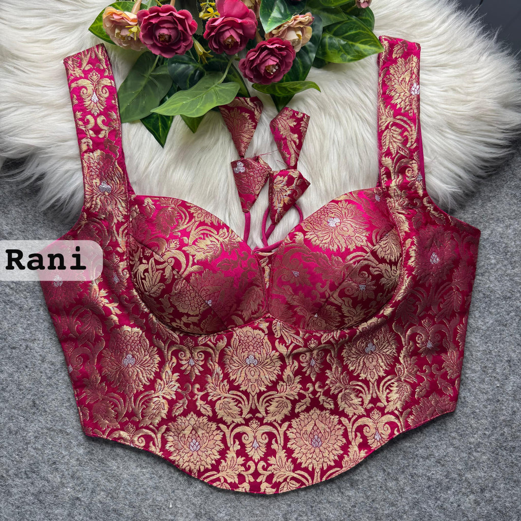 Mona - Banarasi silk Padded Blouse