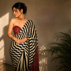 Mehr - Pure Modal Silk Ajrakh Hand Block Printed Saree [Pre order]