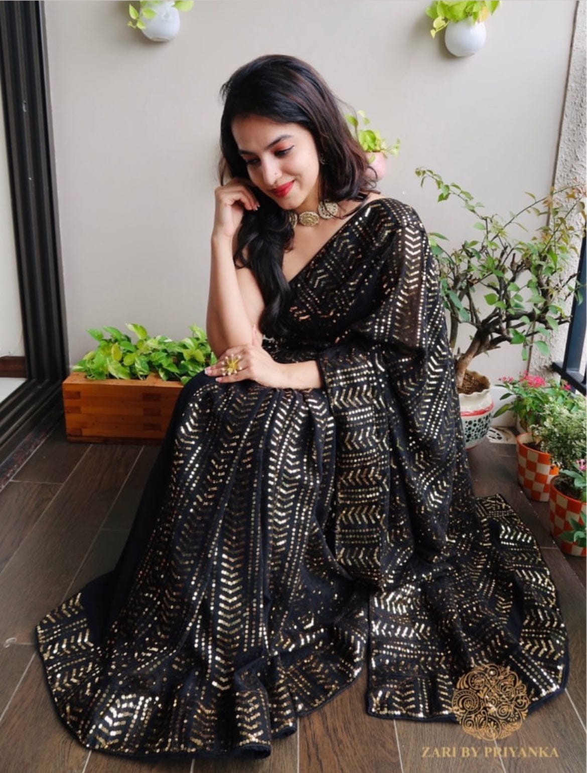 Avani - Sequins Saree with Sequins blouse