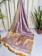 Durga - Tissue Reshom Chatai Weave Pure Modal Saree