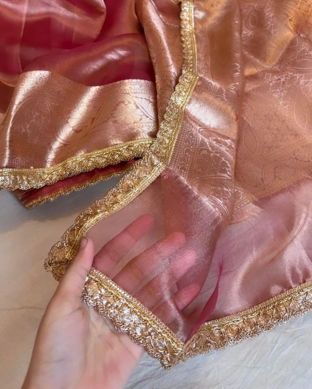 Vamika - Pure Gold Tissue Saree