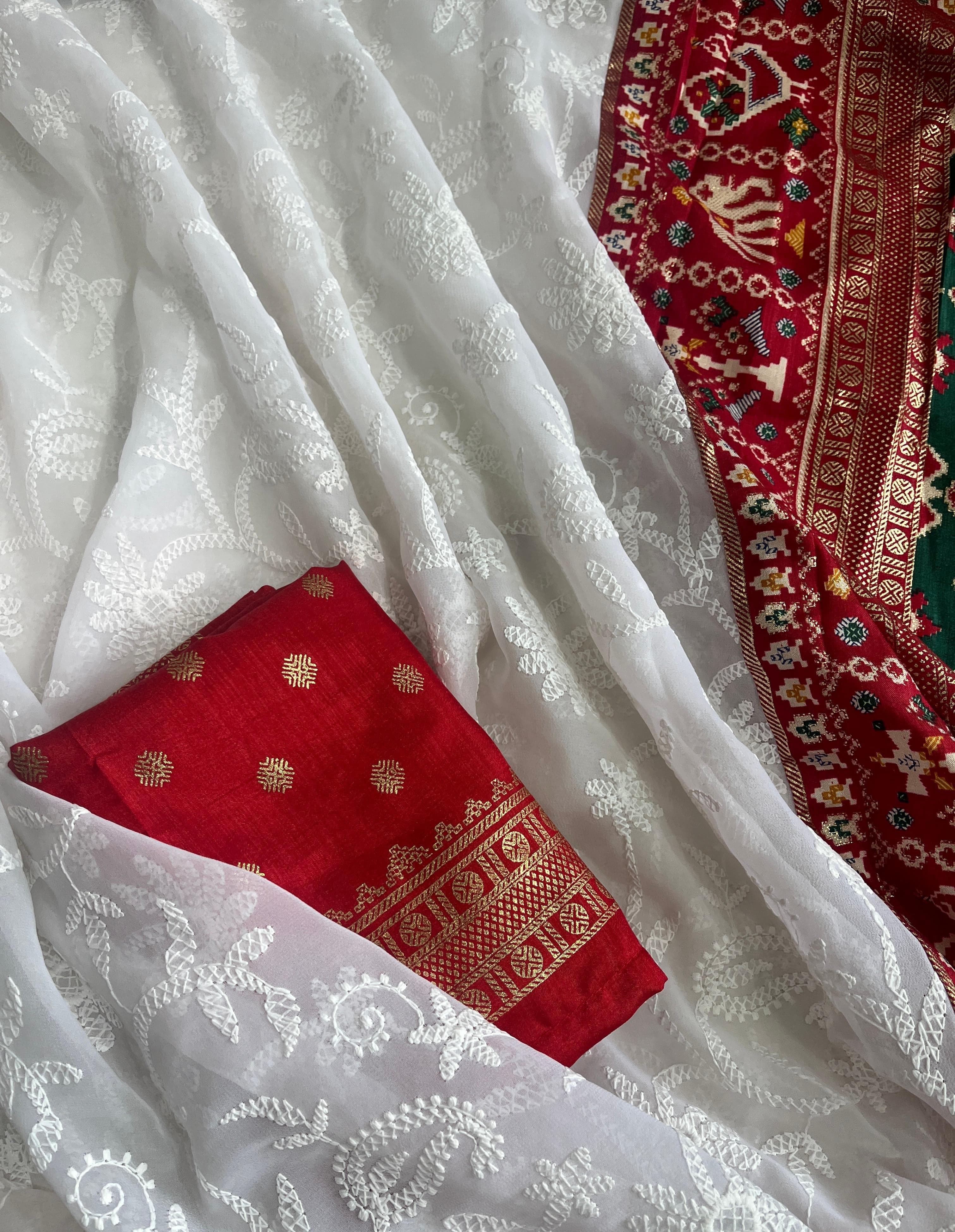 Hira - Premium Georgette Chikankari saree