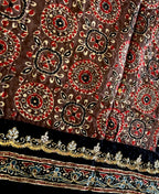 Twinkle | Handcrafted Ajrakh Couture Saree [Ready to dispatch]
