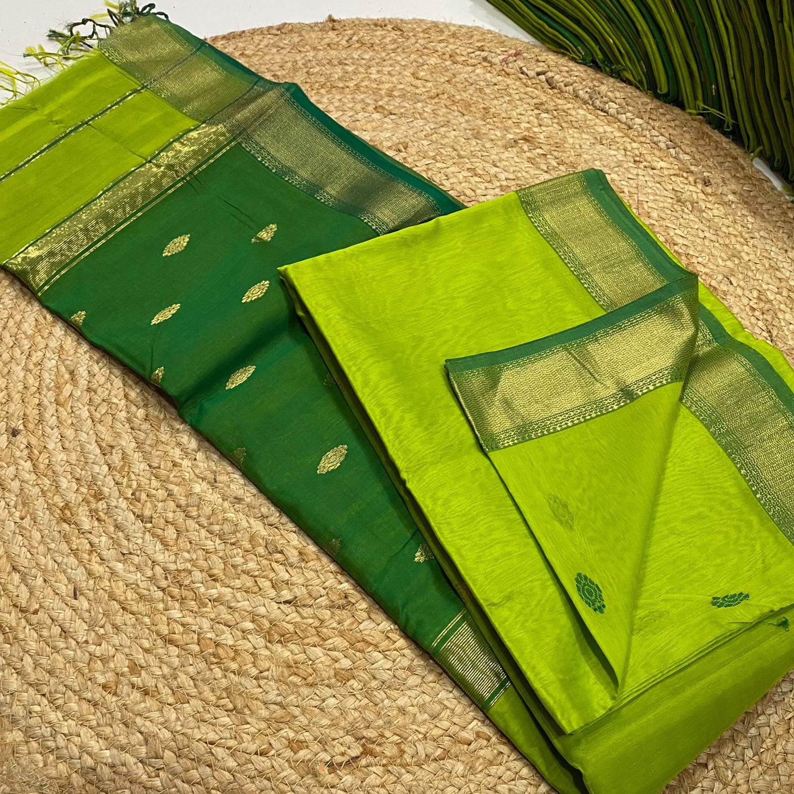 Ela - Grace in Green – Maheswari Silk Elegance