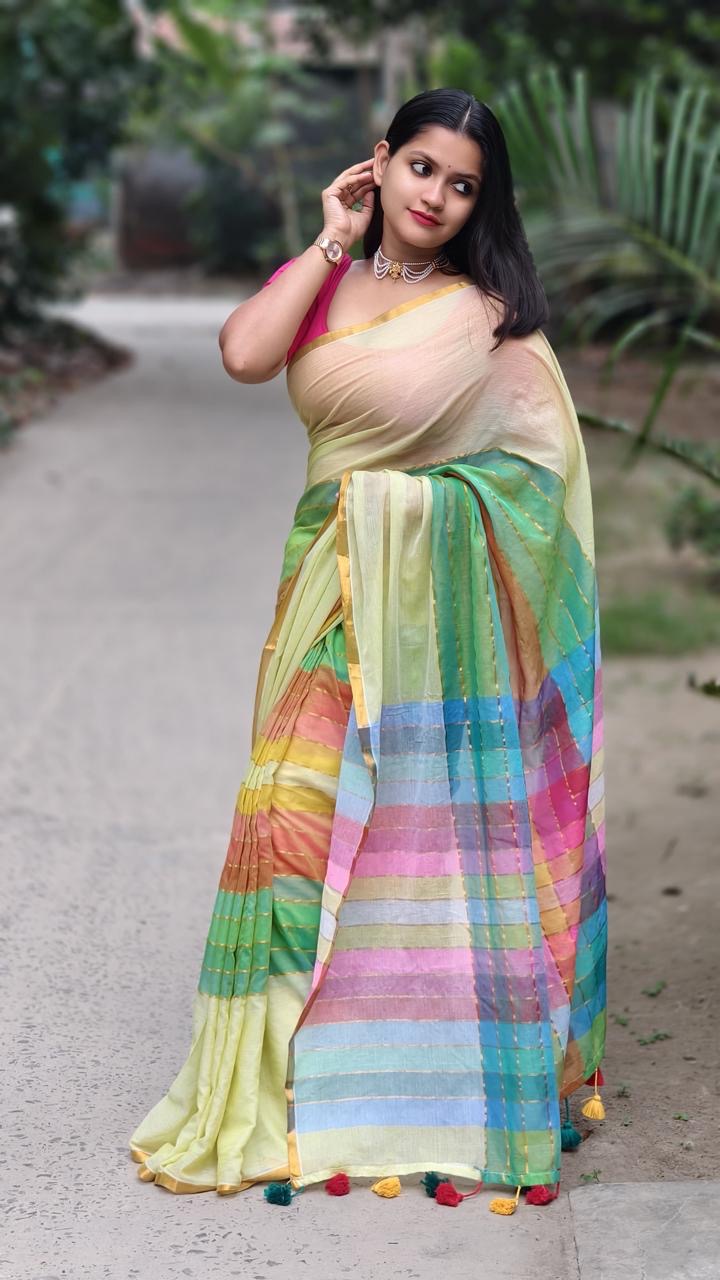 Sanya - Mul mul Cotton Saree