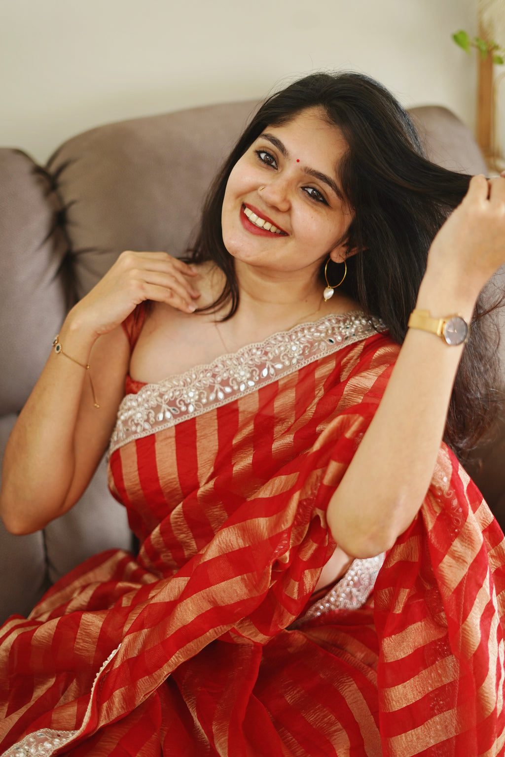 Silpa - Tissue Crush Silk Saree