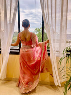 Raga - Tissue Silk Saree with Scallop sequins handwork