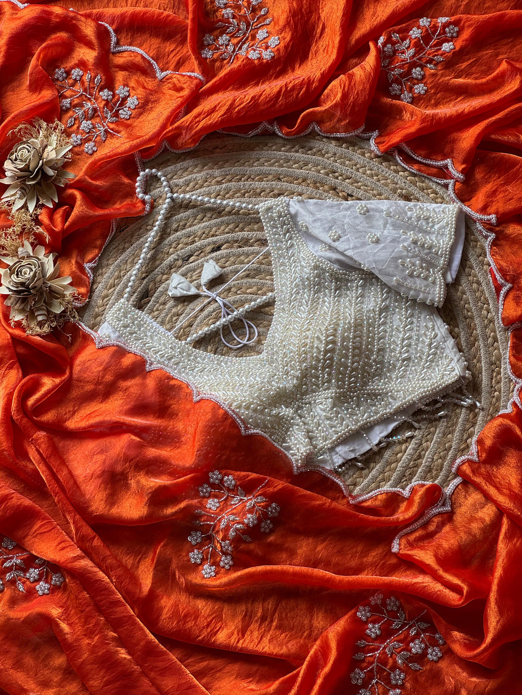 Nima - Crepe silk saree
