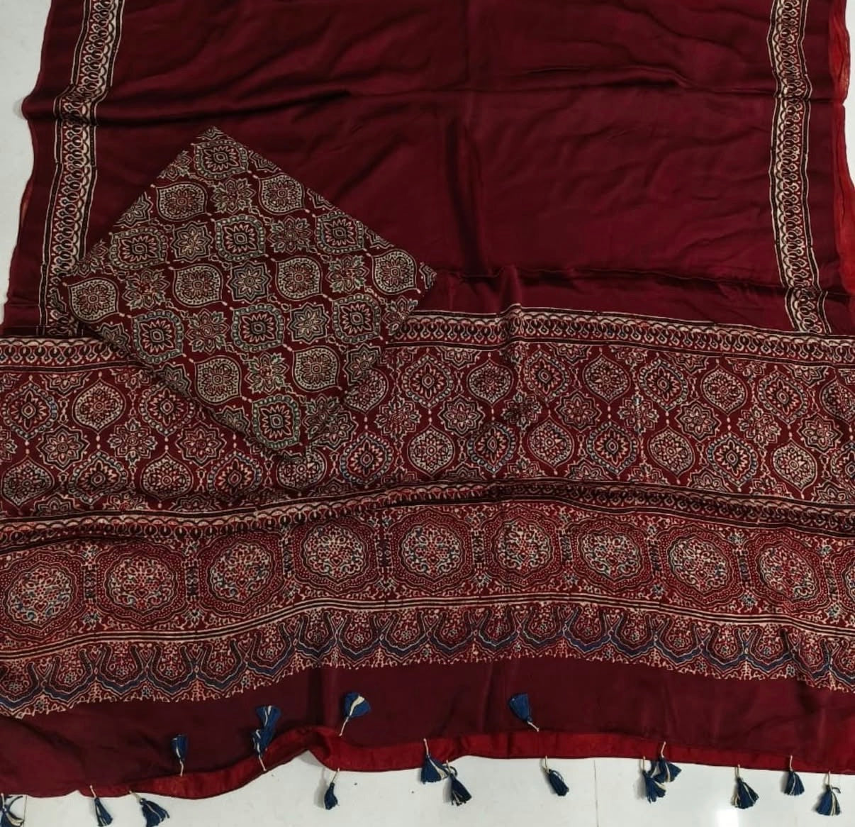Savithri- Ajrakh Pure Modal Suit