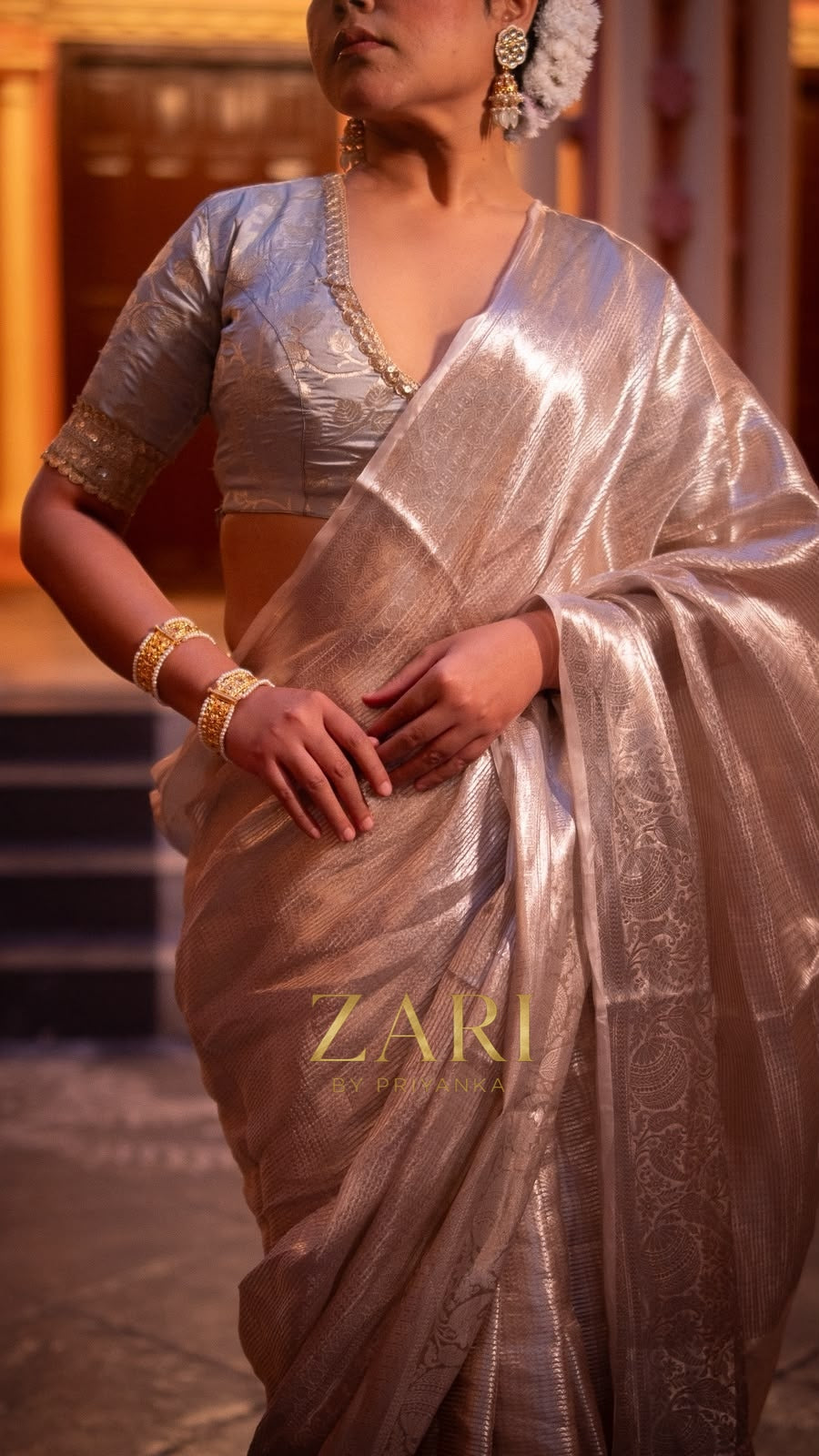 Ishita - Pure Brocade Tissue Silk Saree