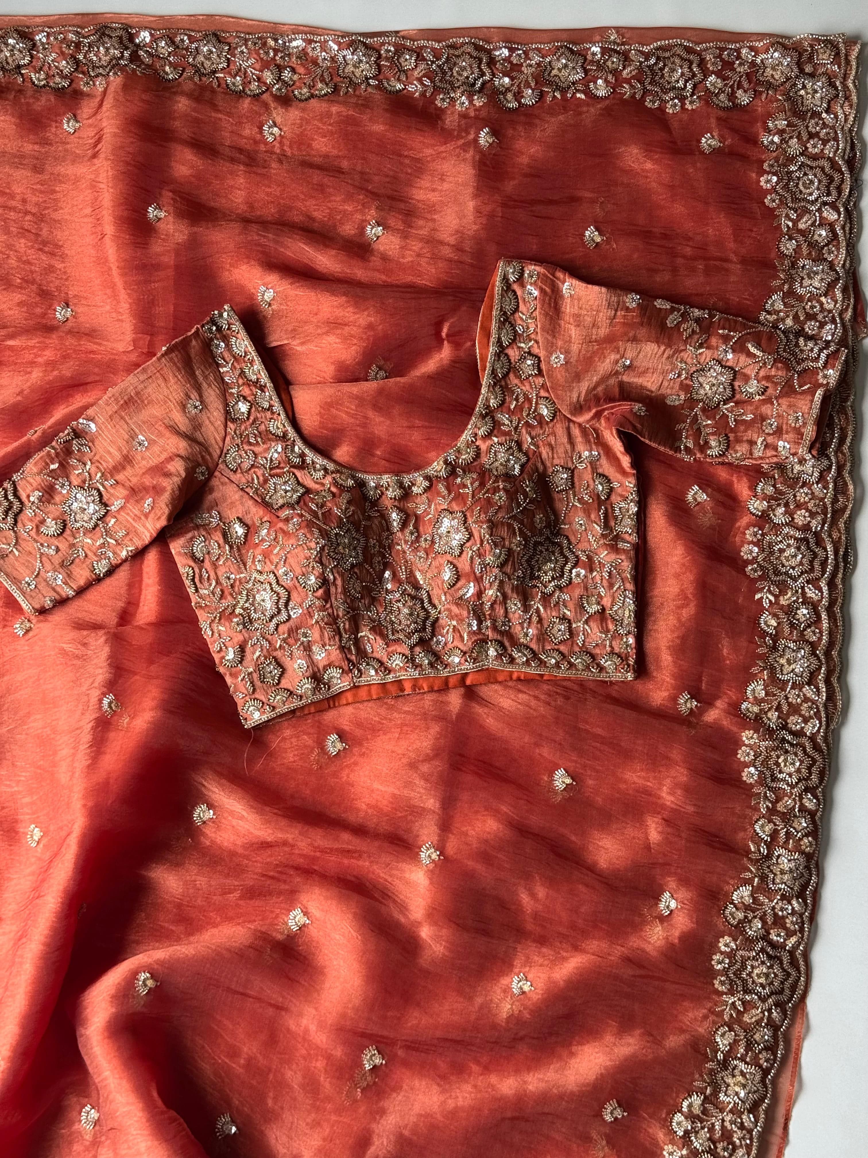 Rahath - Organza Crepe Silk Saree