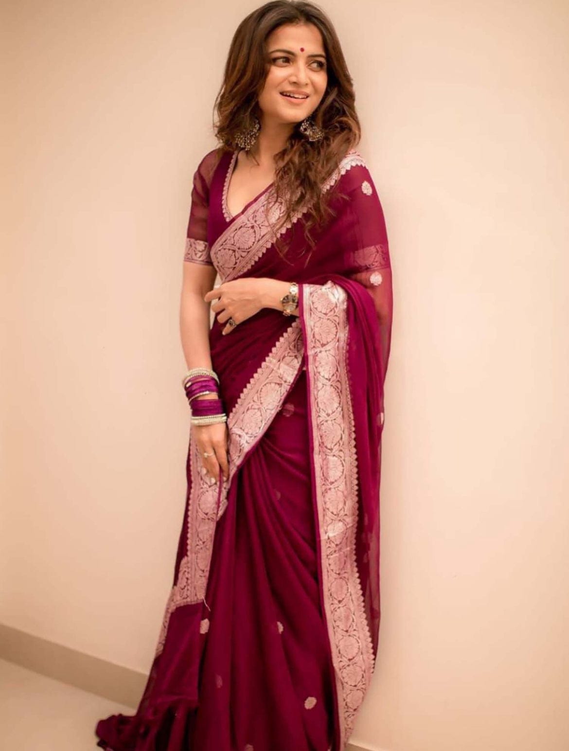 Avra - Banarasi Pure Khaddi Georgette Kadwa Saree