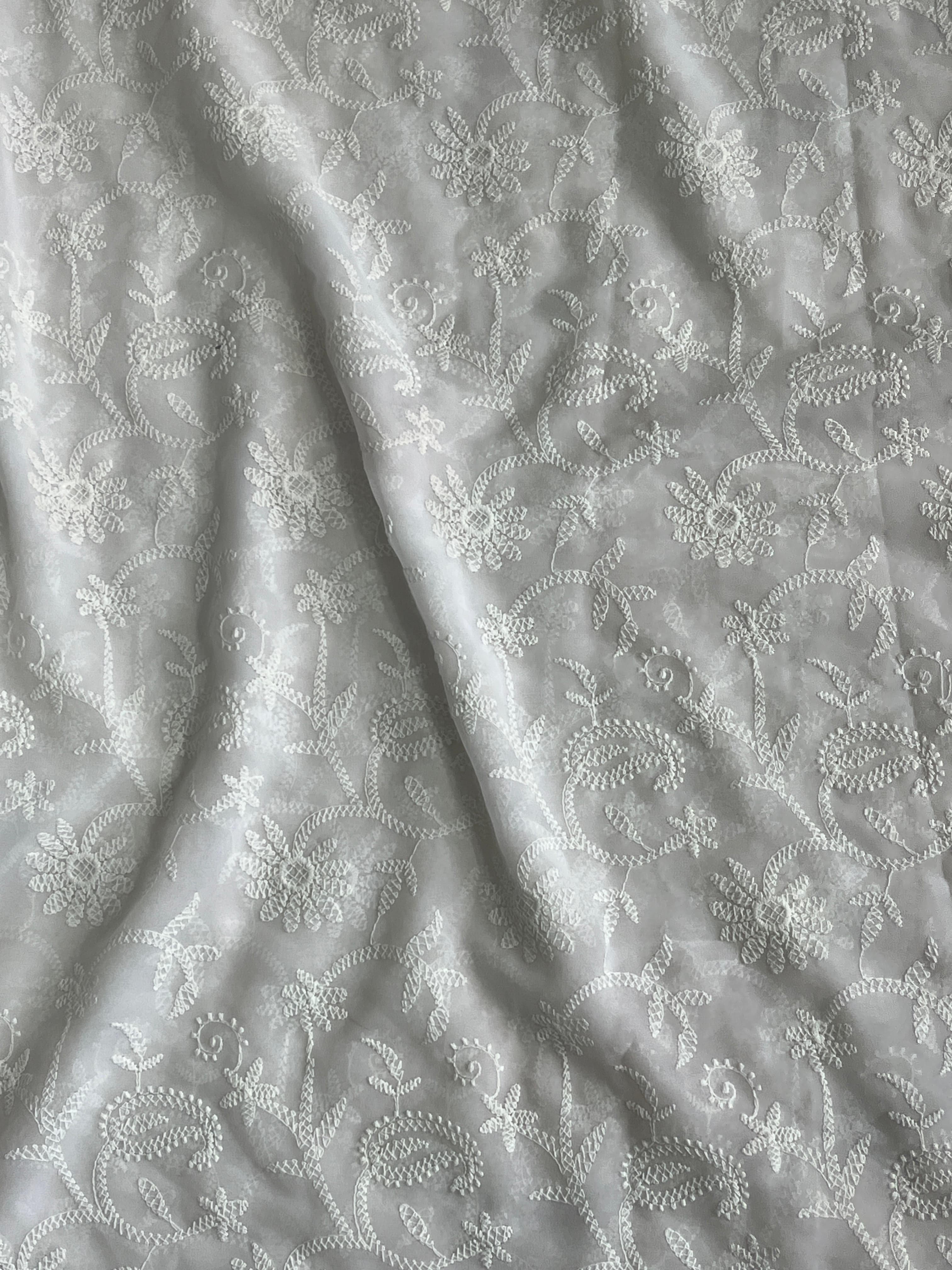 Hira - Premium Georgette Chikankari saree