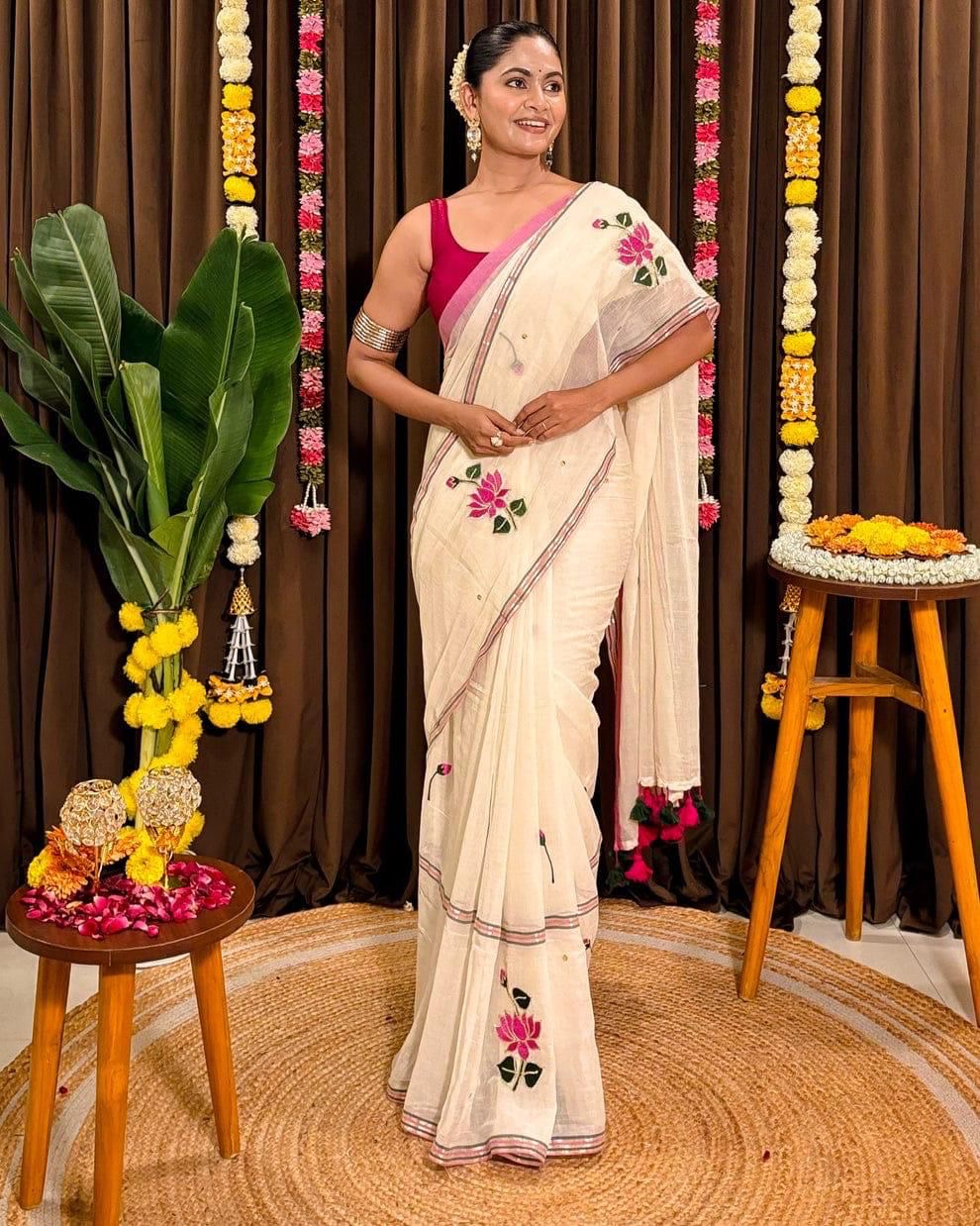 Nisa - Mul Mul Cotton Saree