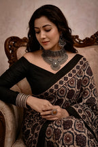 Misha - Pure Modal Ajrakh Mirror work saree
