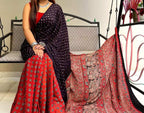 Tanisha - Pure Modal Ajrakh saree